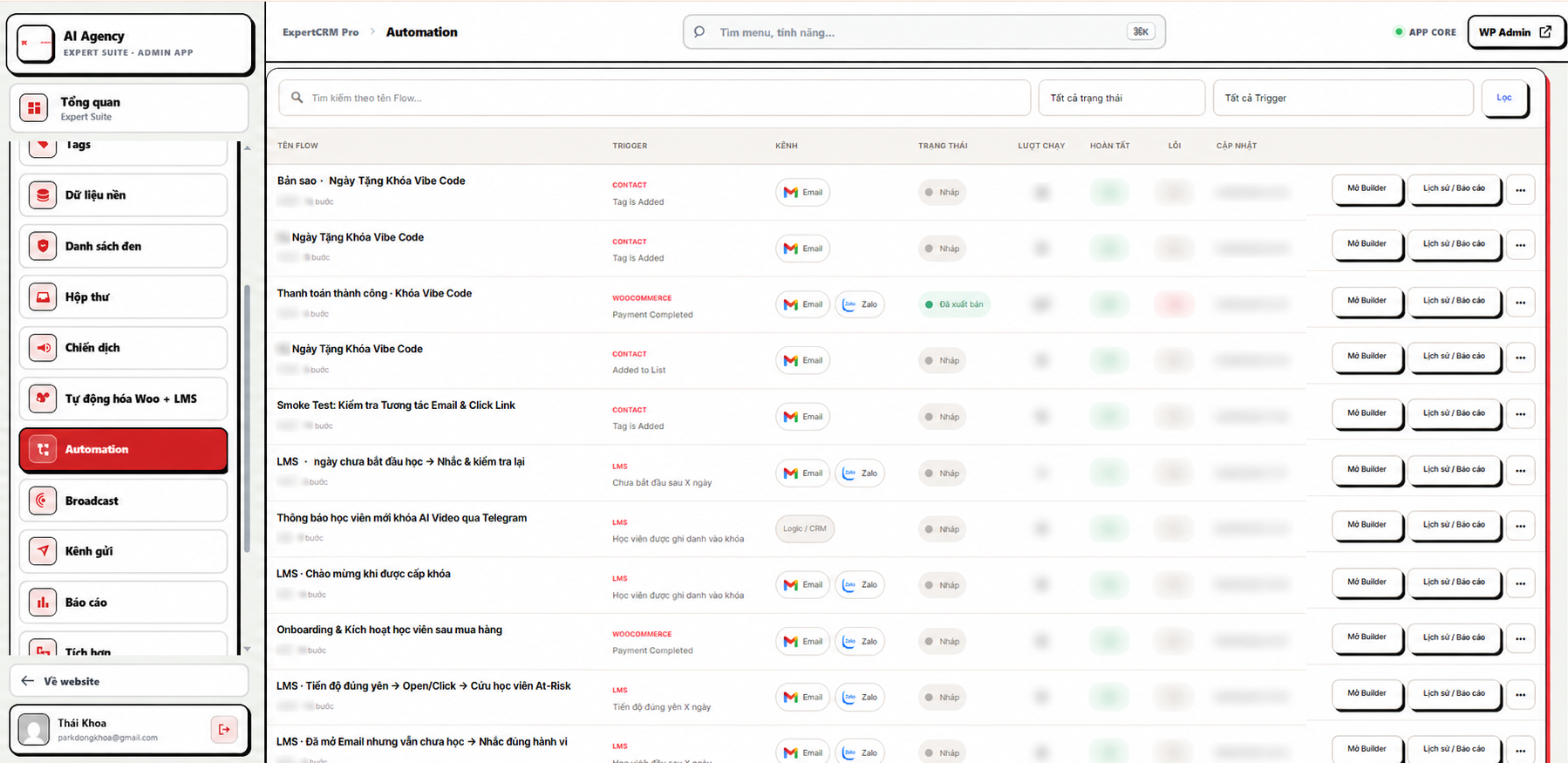 Cấu hình đơn hàng và LMS Automation